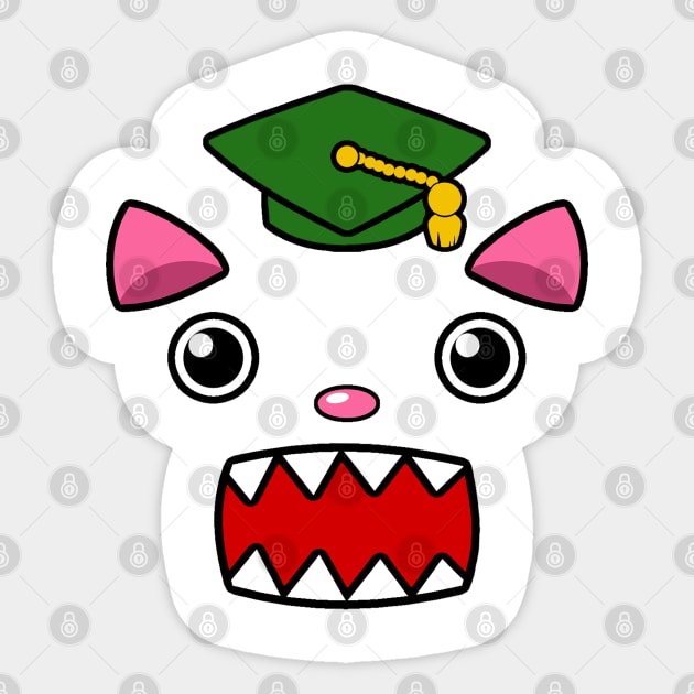 Grad Cat Sticker by Thedustyphoenix